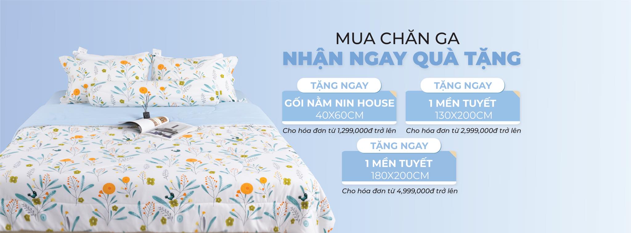 Cover image for NIN House - Chăn drap gối cao cấp