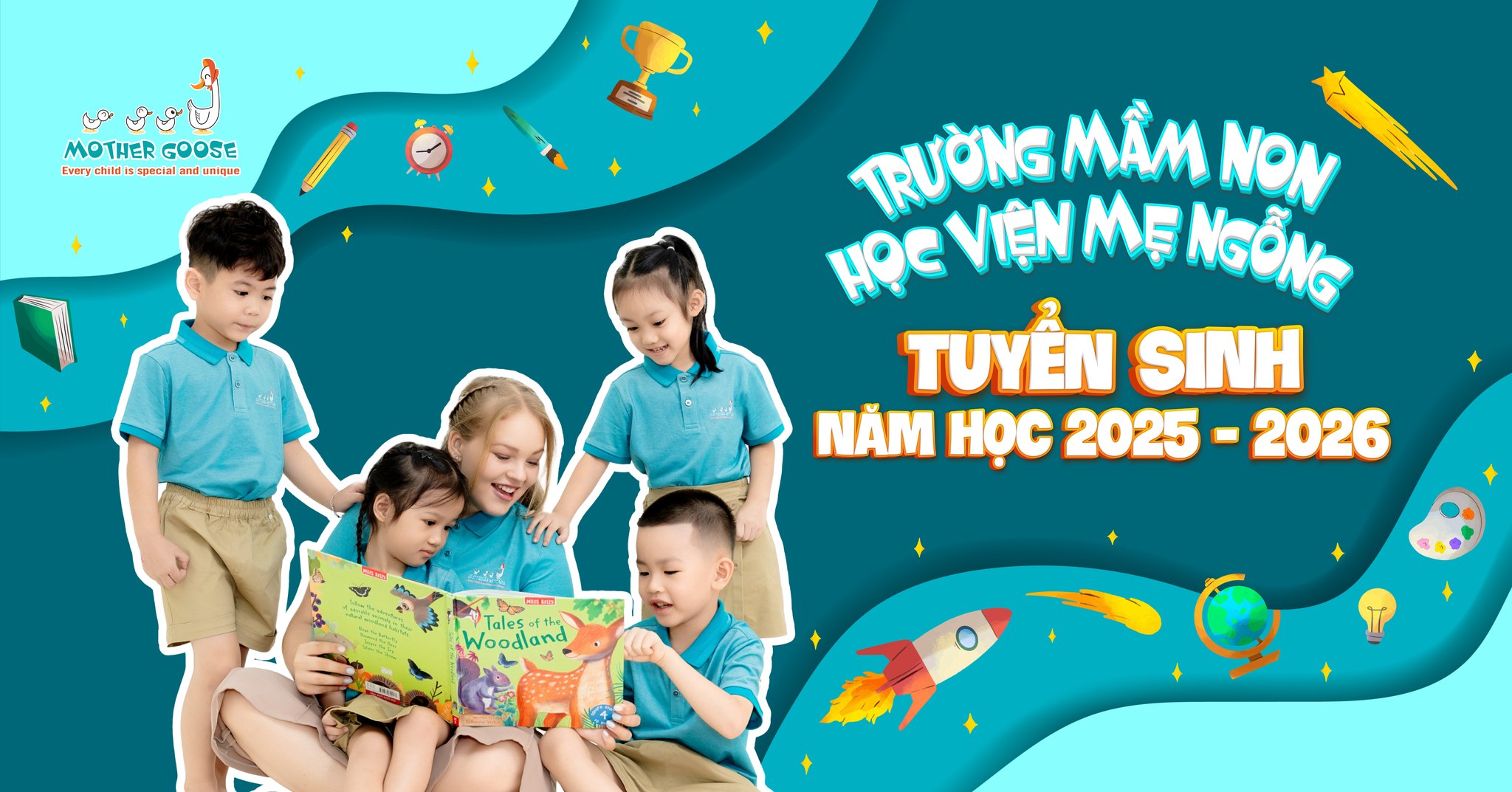 Cover image for Trường mầm non Quốc tế Học viện Mẹ Ngỗng - Mother Goose Academy