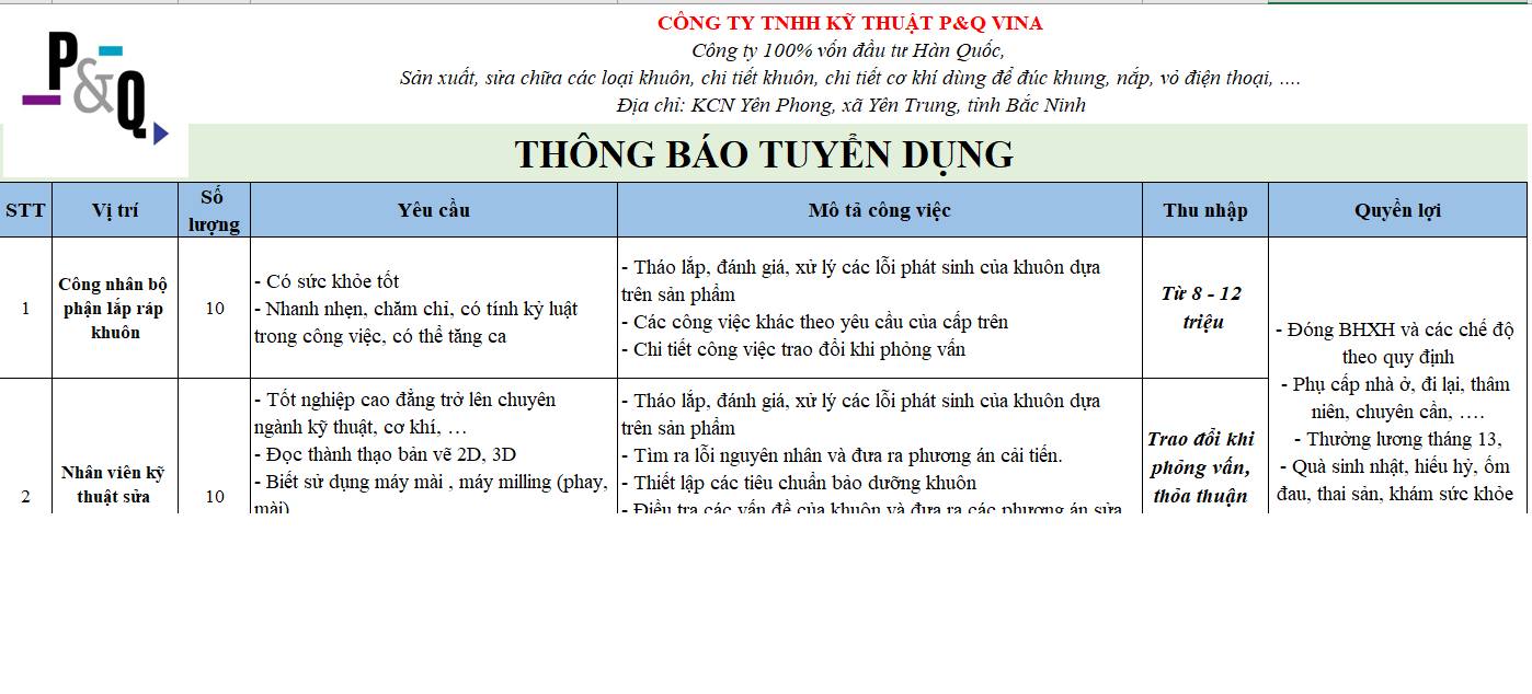 Cover image for Kỹ thuật P&Q Vina