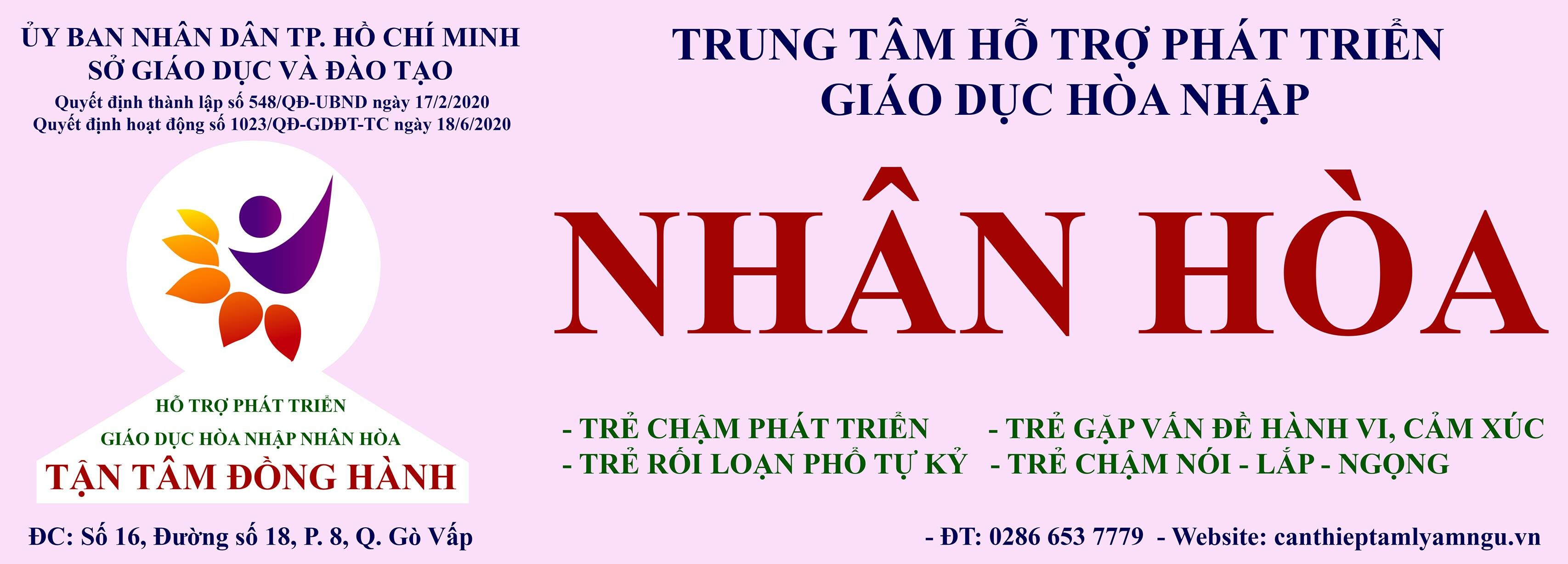 Cover image for Trung tâm Hỗ trợ phát triển giáo dục hòa nhập Nhân Hòa