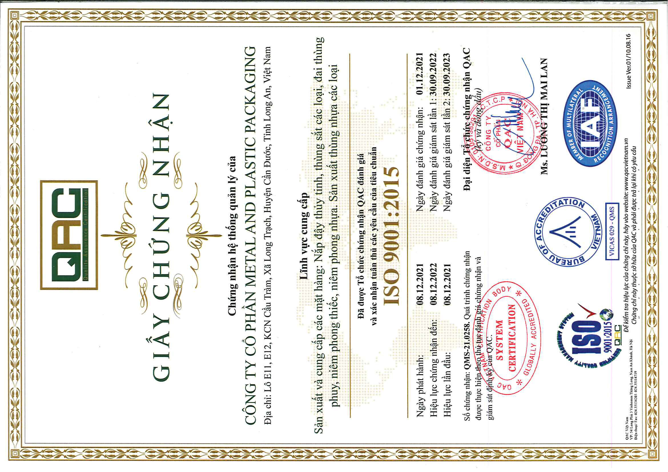 Kim loại và Bao Bì - MPPC 11