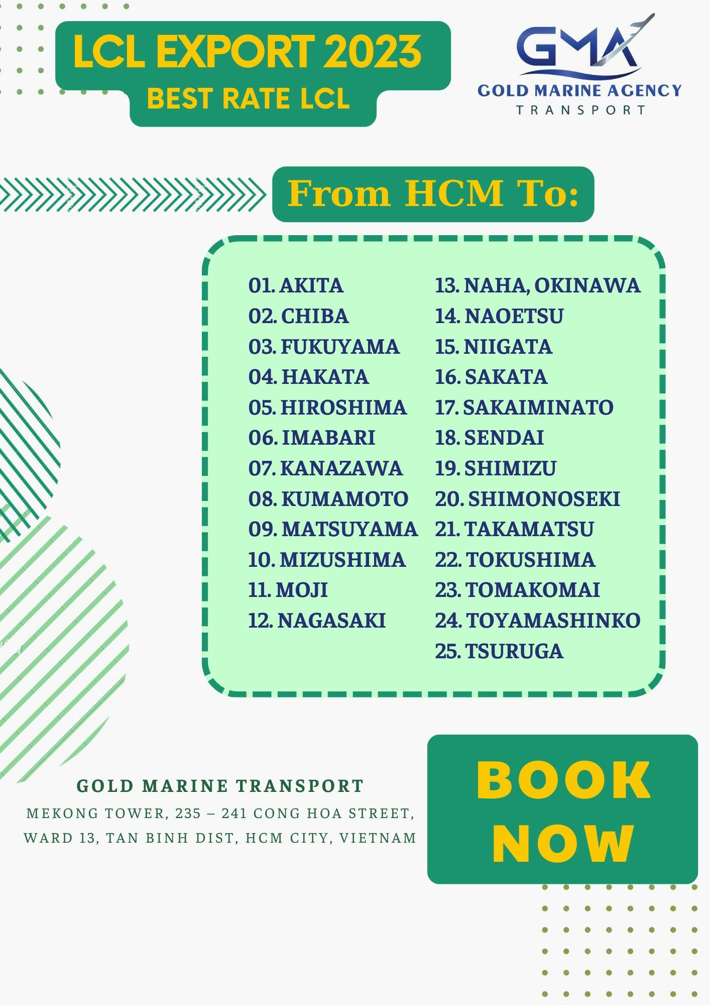 Đại lý vận tải biển GOD - GMA 8