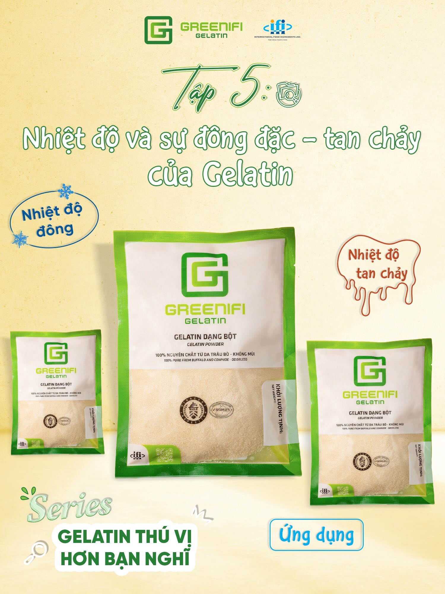 Nguyên liệu thực phẩm quốc tế - Greenifi Gelatin 9