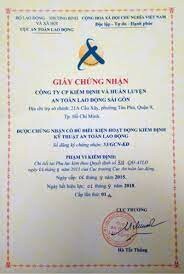 Công Ty Cổ Phần Kiểm Định Và Huấn Luyện An Toàn Lao Động Sài Gòn 6