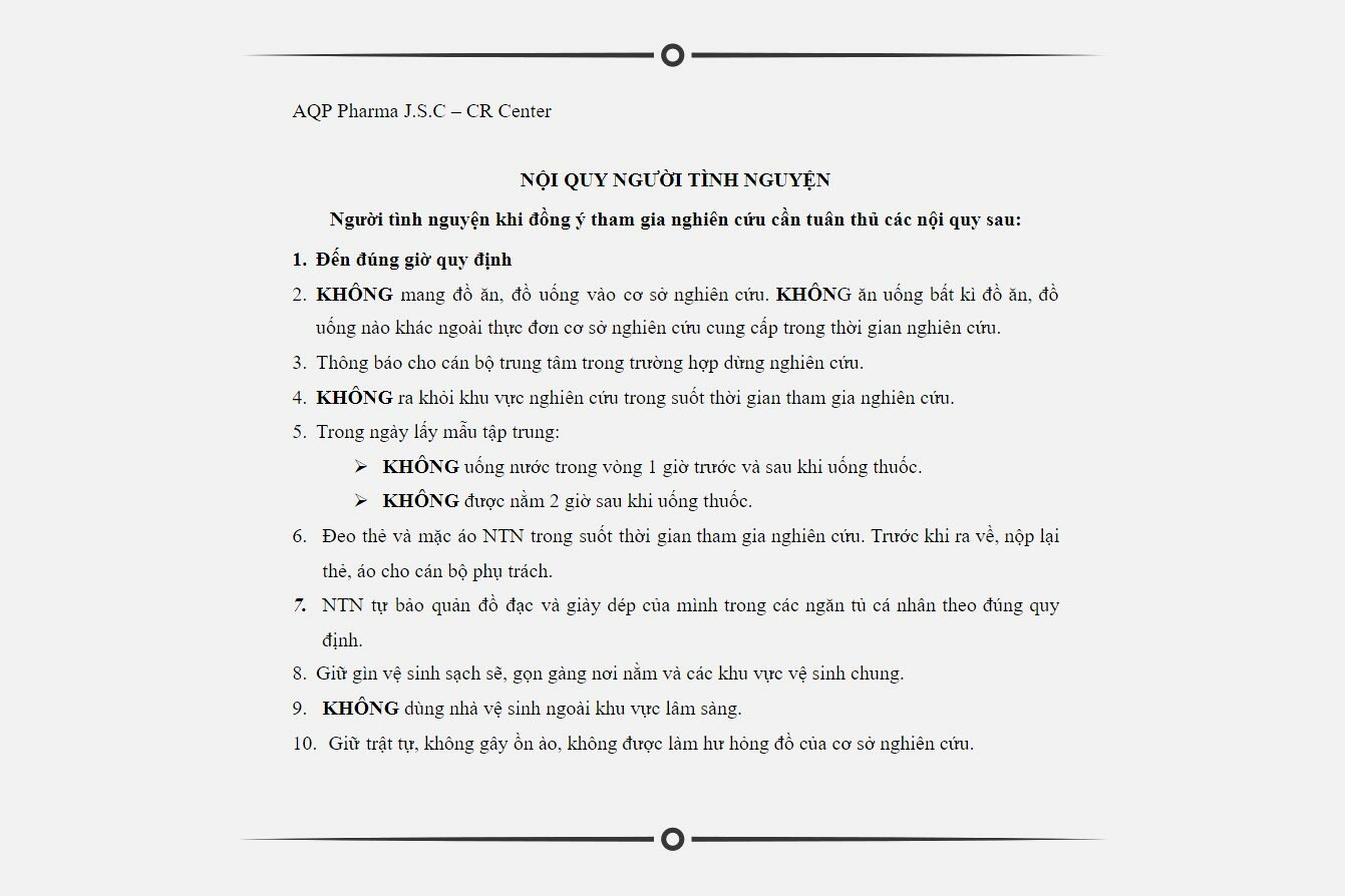 Nghiên cứu và kiểm nghiệm thuốc AQP 7