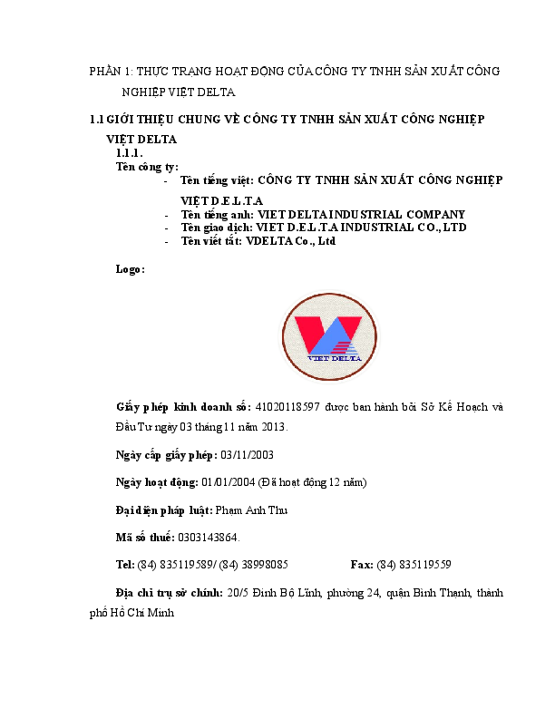 Sản xuất Công nghiệp Việt D.E.L.T.A 4