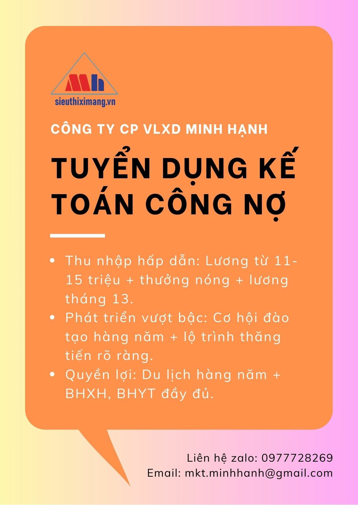 Vật liệu xây dựng MINH HẠNH 7