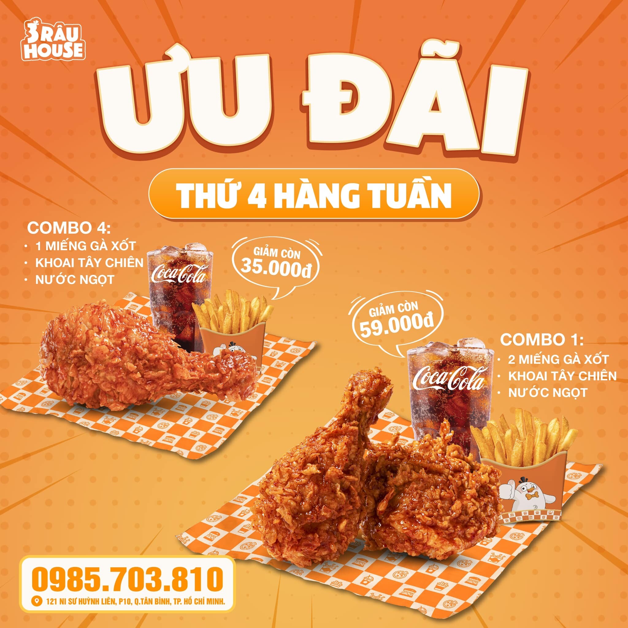 GÀ RÁN PIZZA TRÀ SỮA 3 RÂU 3