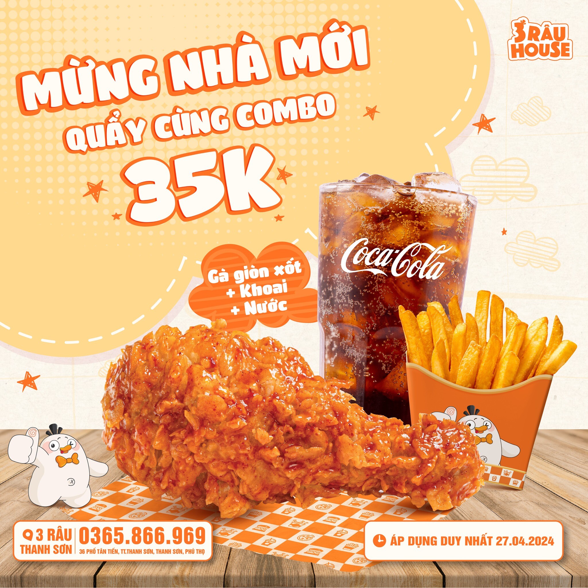 GÀ RÁN PIZZA TRÀ SỮA 3 RÂU 4