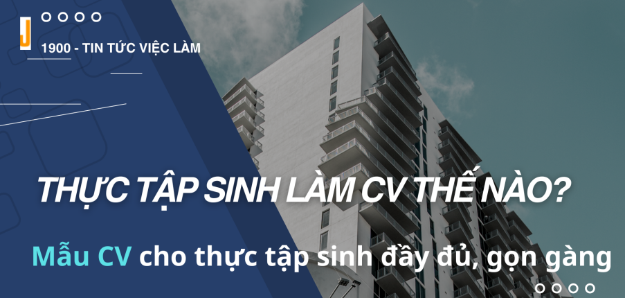 Thực tập sinh làm CV thế nào? Mẫu CV cho thực tập sinh đầy đủ, gọn gàng
