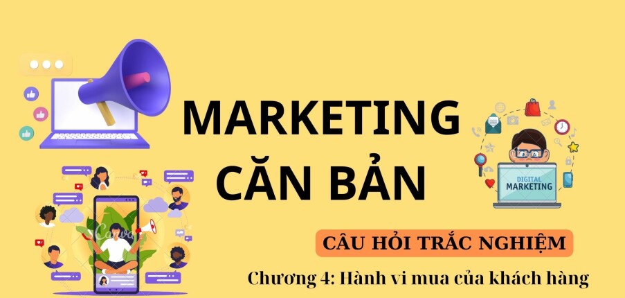 Câu hỏi trắc nghiệm HÀNH VI MUA CỦA KHÁCH HÀNG | Marketing căn bản | Đại học Văn Lang (2025)