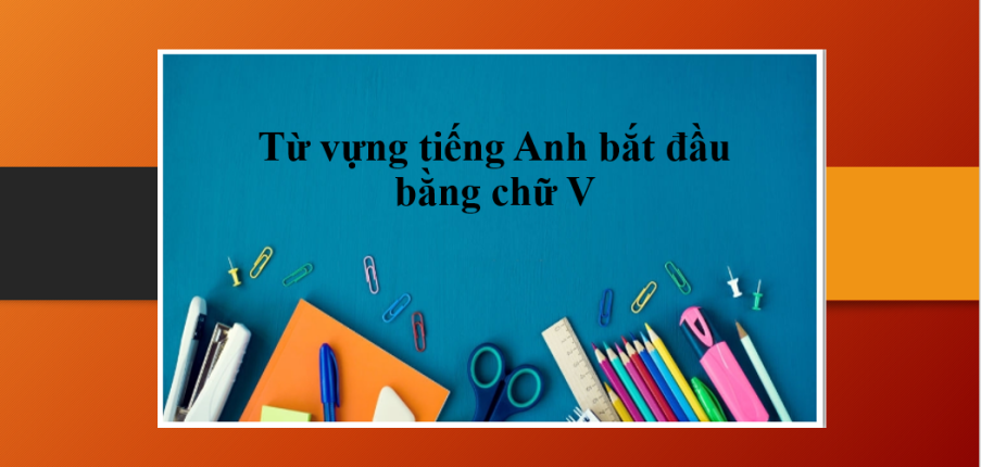 Từ vựng tiếng Anh bắt đầu bằng chữ V thông dụng, phổ biến theo chủ đề (2025)