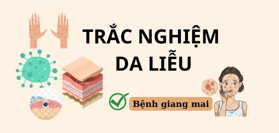 TOP 40 câu hỏi trắc nghiệm Da liễu về BỆNH GIANG MAI (có đáp án) | Đại học Y dược Huế (2025)