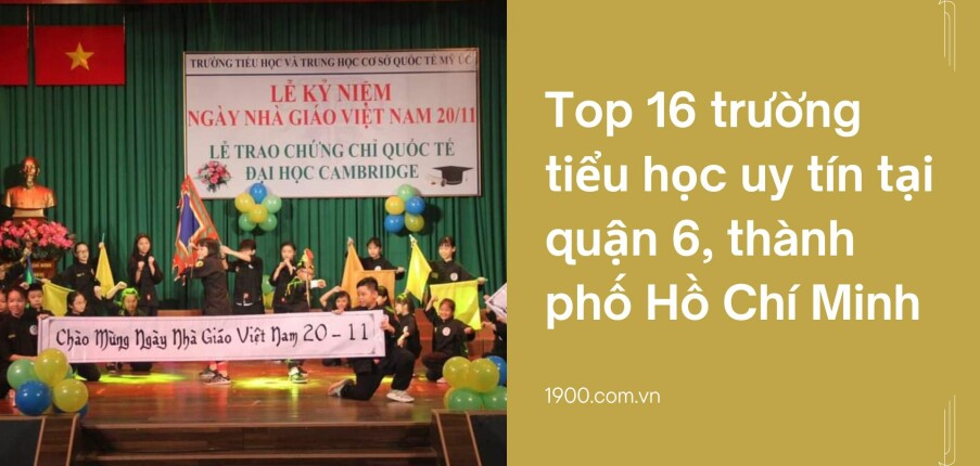Top 16 trường tiểu học uy tín tại quận 6, thành phố Hồ Chí Minh (2025)