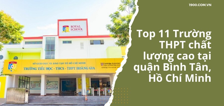 Top 11 Trường THPT chất lượng cao tại quận Bình Tân, Hồ Chí Minh (2025)
