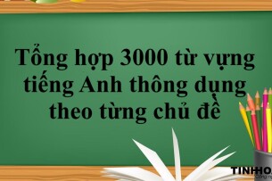 Tổng hợp 3000 từ vựng tiếng Anh thông dụng theo từng chủ đề (2025)