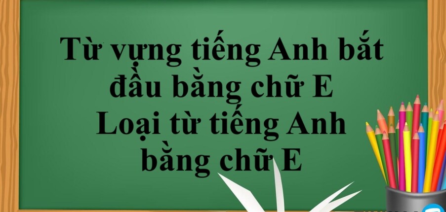 Từ vựng tiếng Anh bắt đầu bằng chữ E | Loại từ tiếng Anh bằng chữ E - Bài tập vận dụng (2025)
