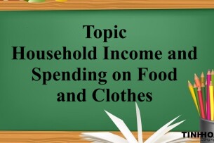 Topic : Household Income and Spending on Food and Clothes | Bài mẫu IELTS Writing Task 1 (2025)