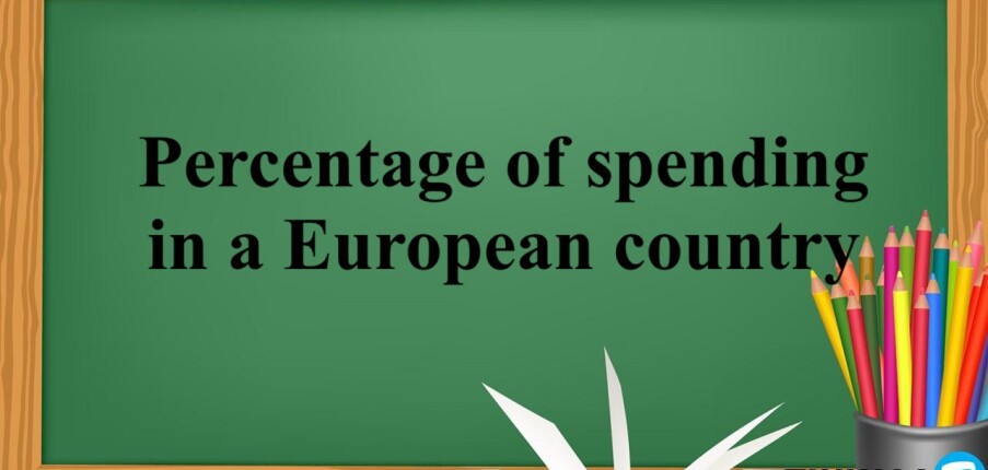 Percentage of spending in a European country - Đề thi IELTS Writing Task 1 (2025)
