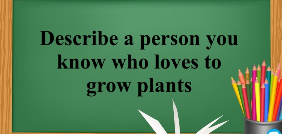 Describe a person you know who loves to grow plants | Bài mẫu Speaking Part 2, 3 (2025)