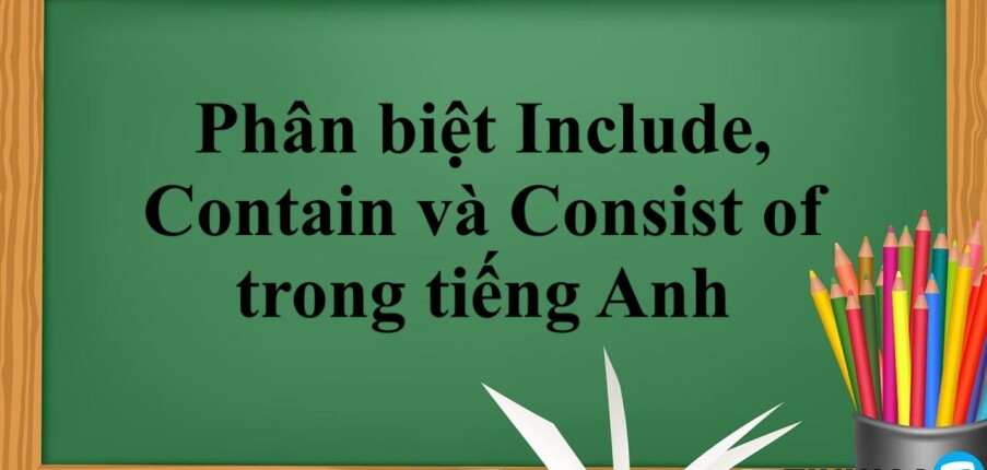 Phân biệt Include, Contain và Consist of trong tiếng Anh | Ý nghĩa, cách dùng và bài tập vận dụng (2025)