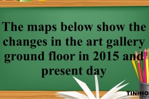 The maps below show the changes in the art gallery ground floor in 2015 and present day | Bài mẫu IELTS Writing Task 1 (2025)