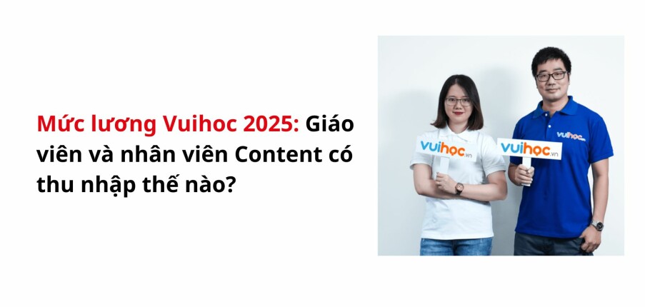 Mức lương Vuihoc 2025: Giáo viên và nhân viên Content có thu nhập thế nào?
