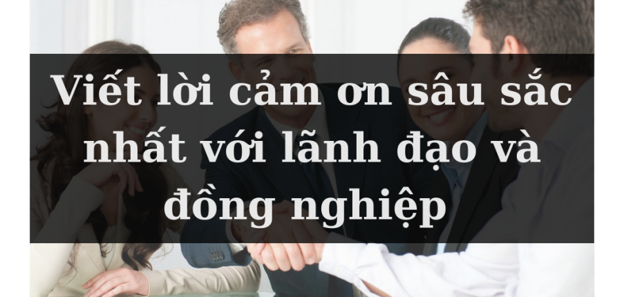 Viết lời cảm ơn sâu sắc nhất với lãnh đạo và đồng nghiệp 