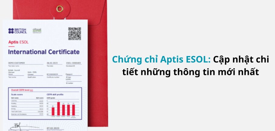 Chứng chỉ Aptis ESOL: Cập nhật chi tiết những thông tin mới nhất (2025)