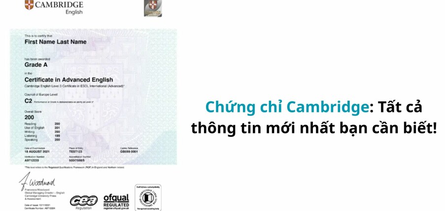Chứng chỉ Cambridge: Tất cả thông tin mới nhất bạn cần biết (2025)