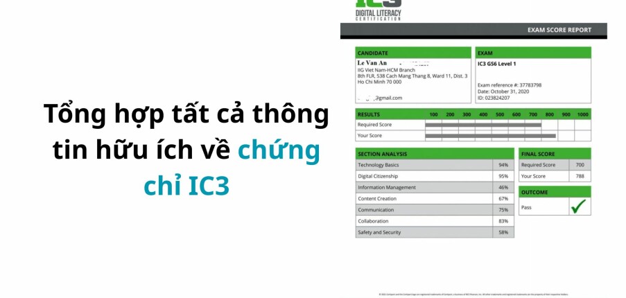 Chứng chỉ IC3 là gì? Tổng hợp tất cả thông tin hữu ích về chứng chỉ IC3
