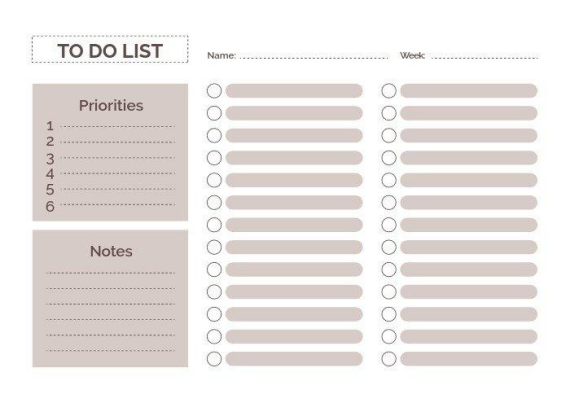 mẫu to do list 1